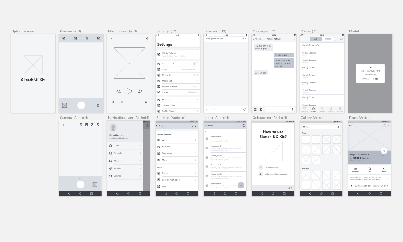 Sketch UX Kit gallery image