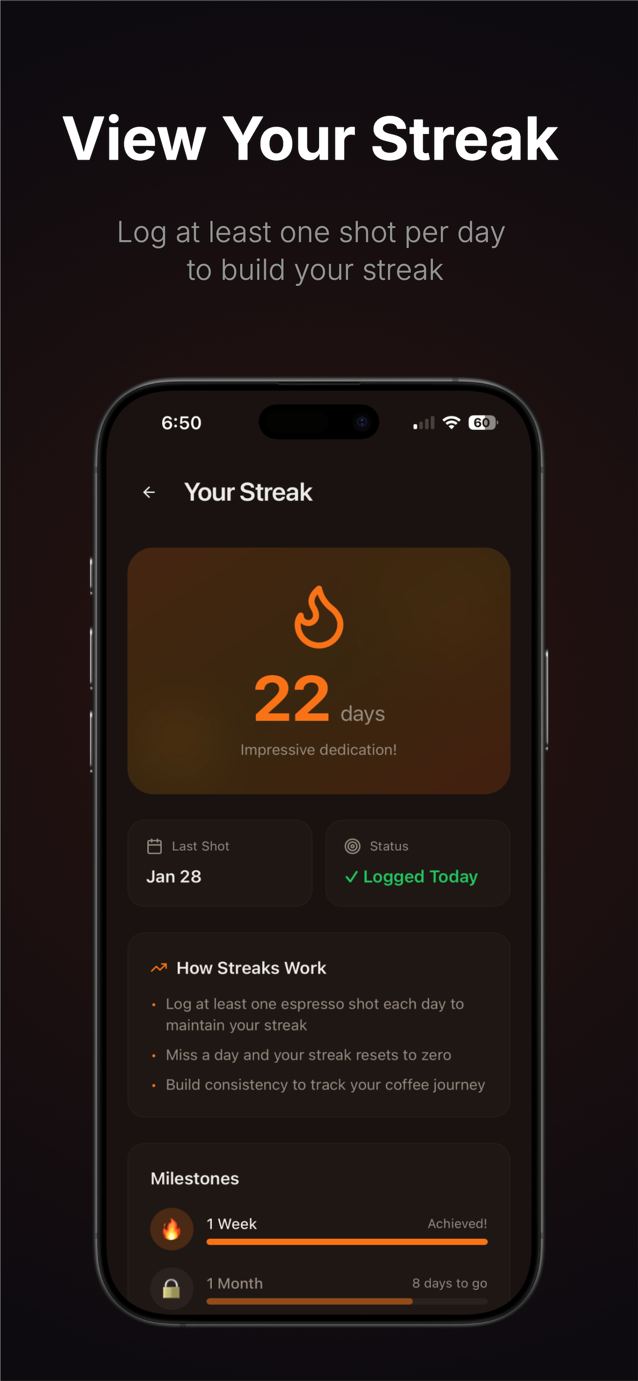 Espresso Shot Log - Screenshot 5 showing product features and functionality