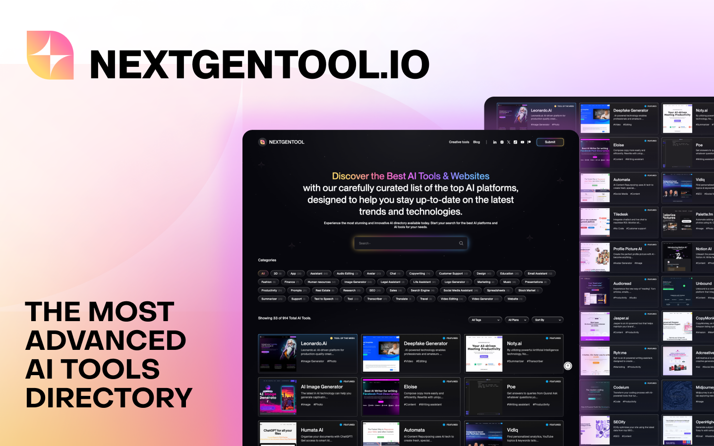 NextGenTool.io - ค้นพบเครื่องมือและเว็บไซต์ AI ที่ดีที่สุด media 1
