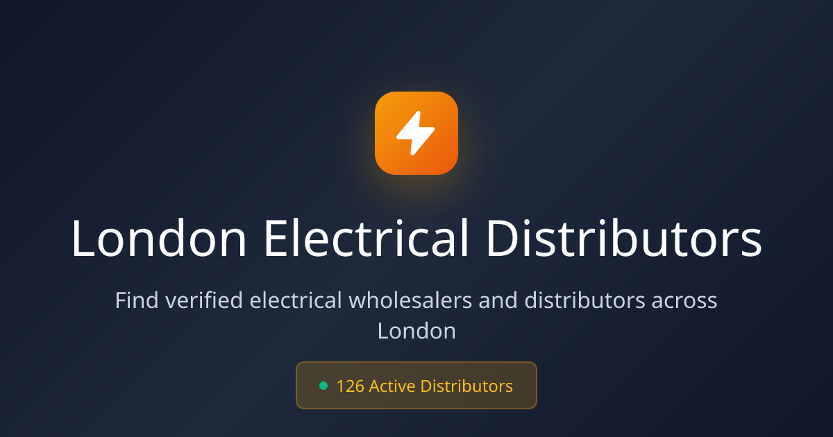 London Electrical Distributors - Main product screenshot demonstrating key features and user interface