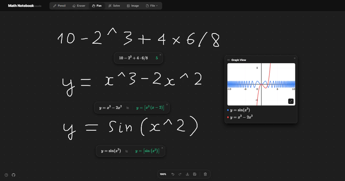Math Notebook screenshot 1