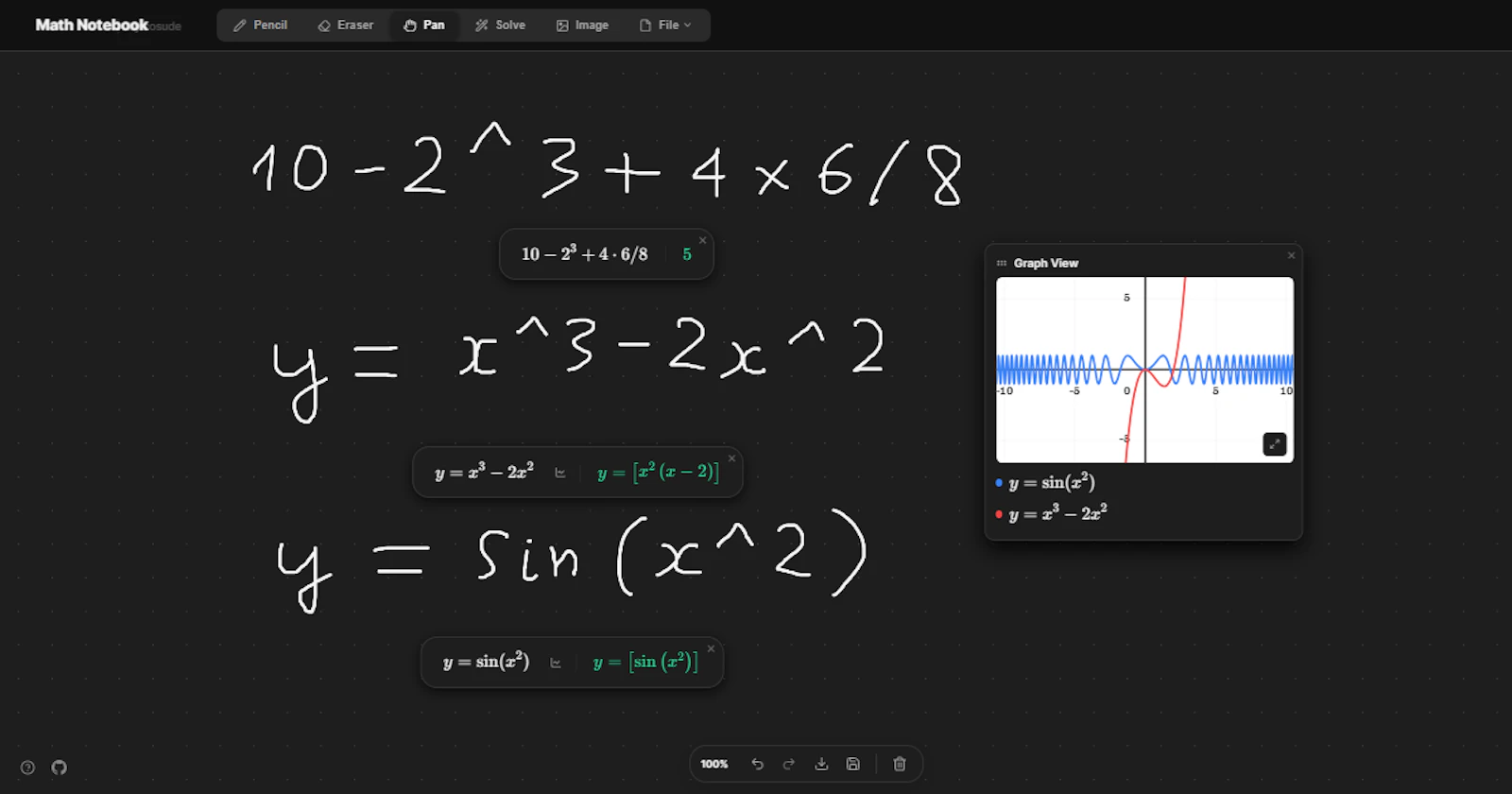 Math Notebook screenshot 2