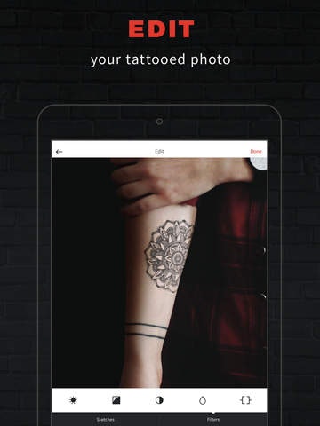 App for virtual tatoos in Augmented reality gallery image