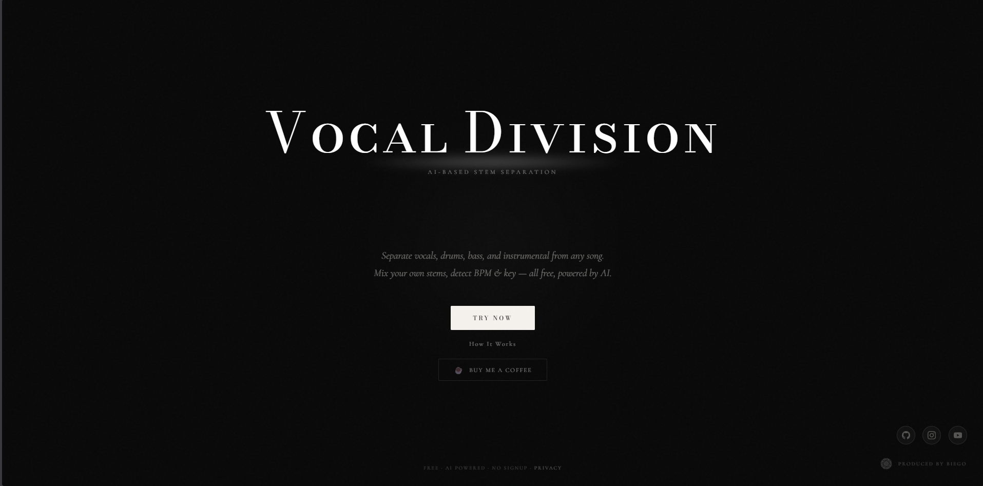 Vocal Division - Main product screenshot demonstrating key features and user interface