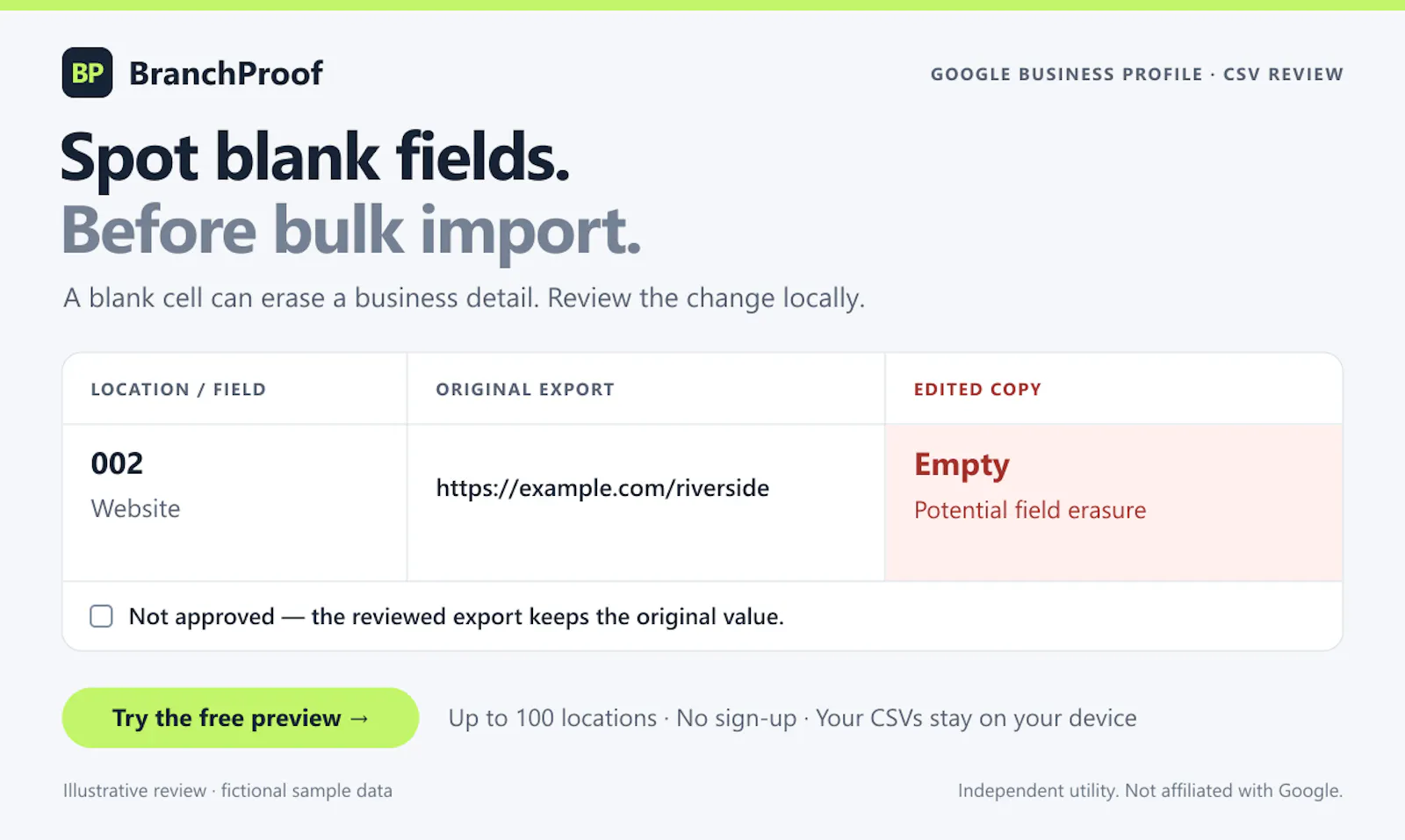 BranchProof screenshot 1