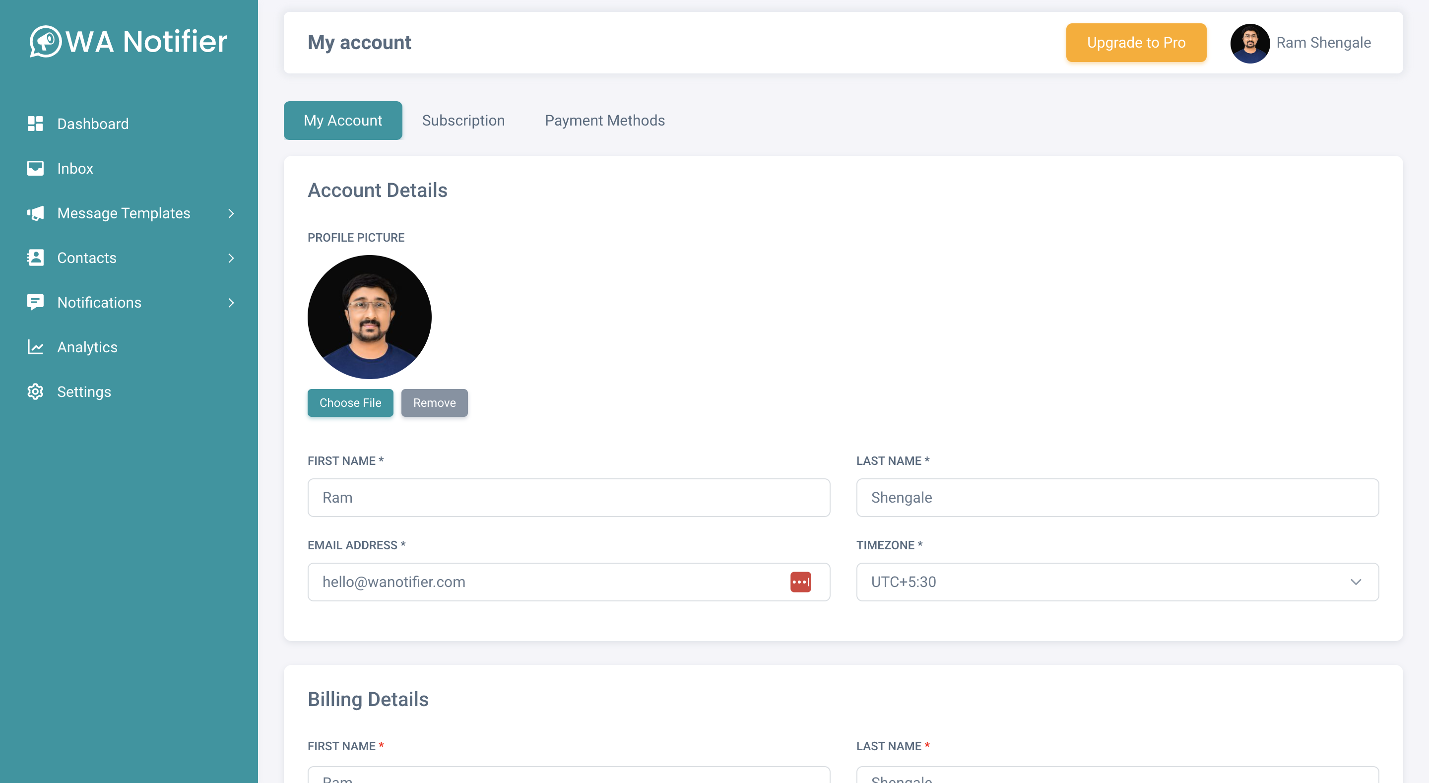 Mídia 7 de WA notificar - Envie mensagens em massa do WhatsApp usando a API do WhatsApp Cloud