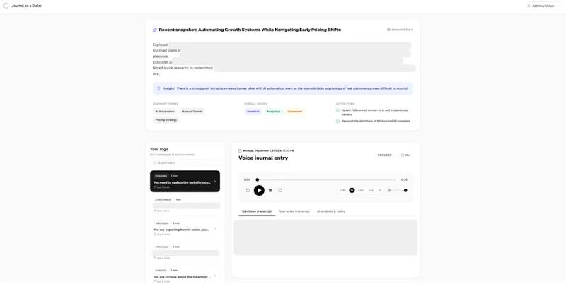 Journal on a Dialer screenshot 5