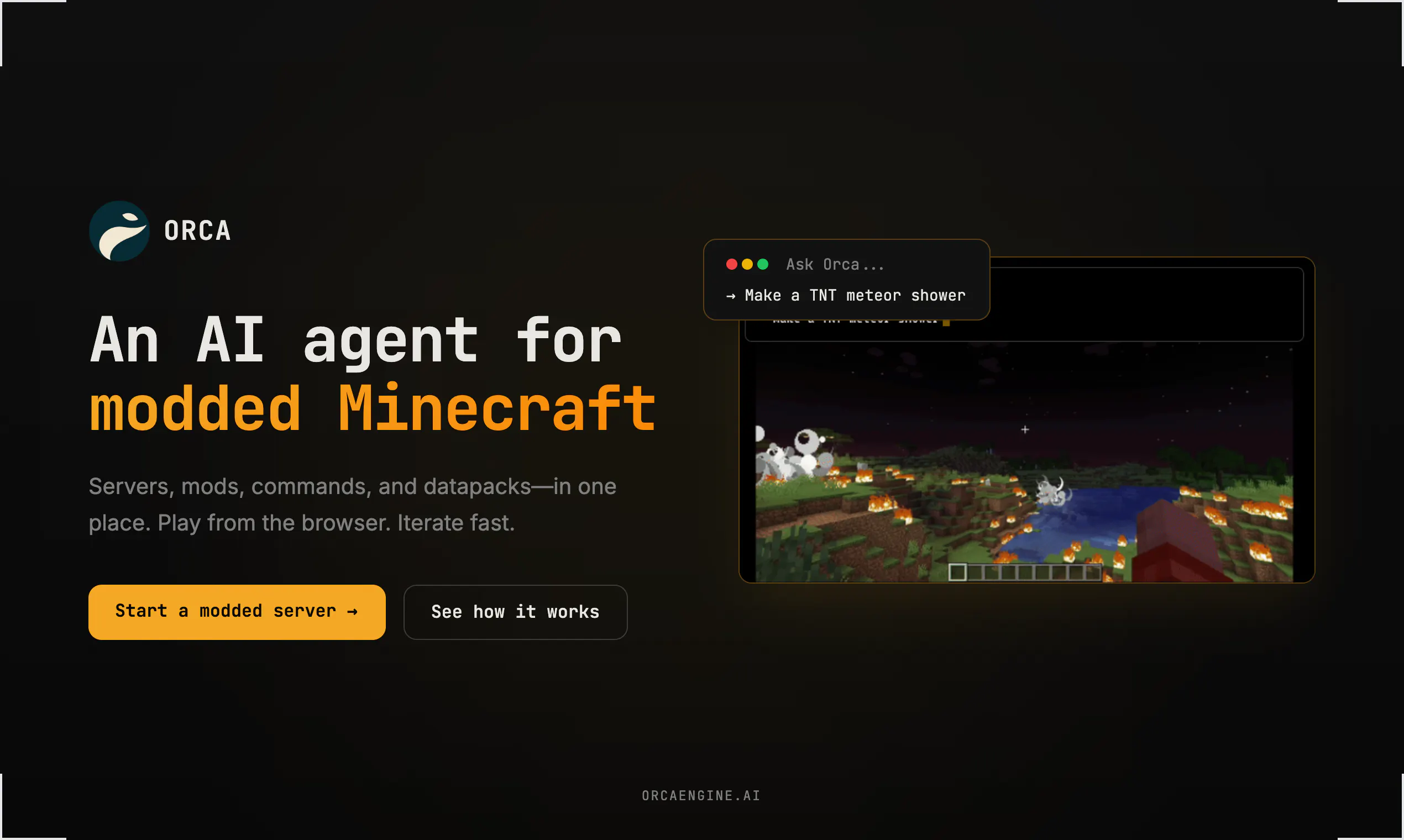 Minecraft Orca Java Mod Orca: Play, mod, and host Minecraft from your browser with AI ...
