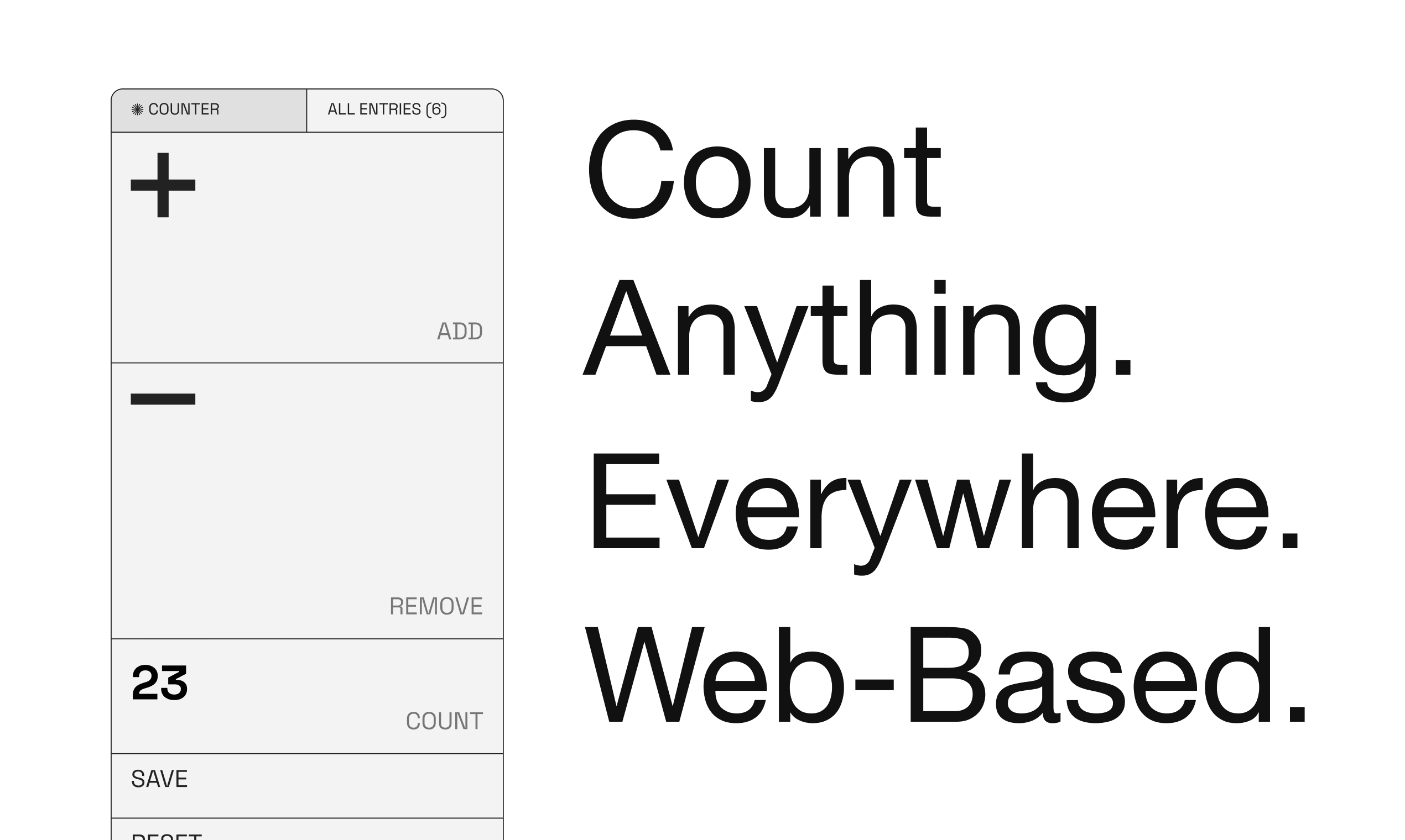 startuptile Things Counter-Count everything. Simple. Web-based. Mobile first.