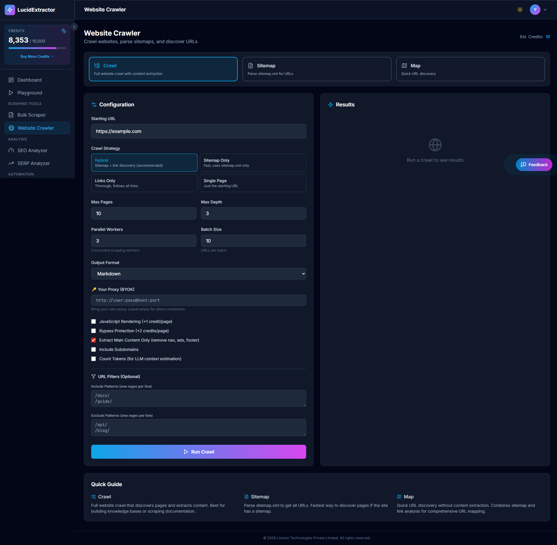 Lucidextractor - Screenshot 4 showing product features and functionality