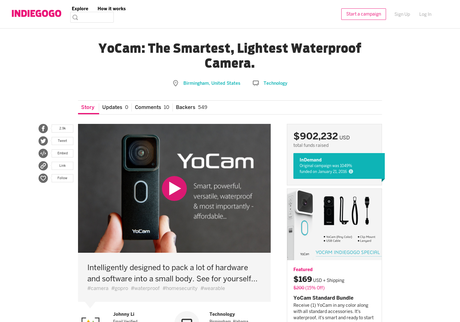 YoCam | The Smartest, Lightest Waterproof Camera. gallery image