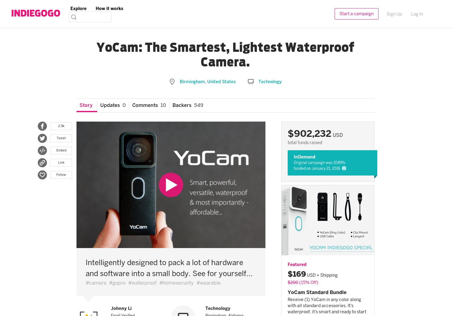 YoCam | The Smartest, Lightest Waterproof Camera. media 2