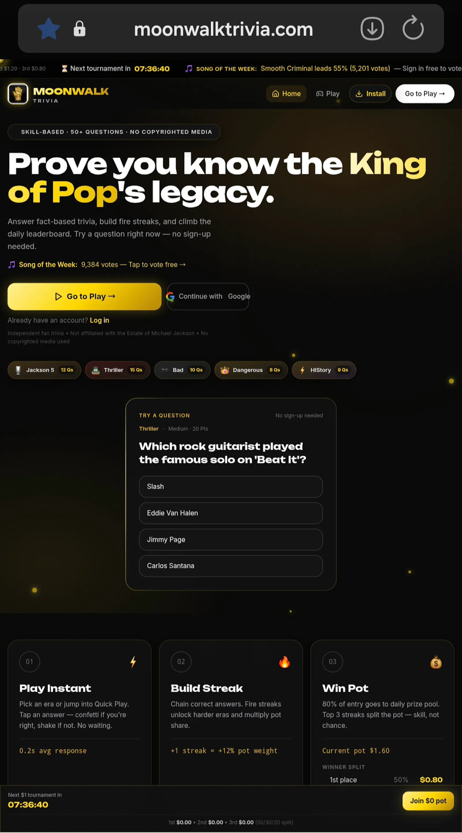 Moonwalk Trivia screenshot 4