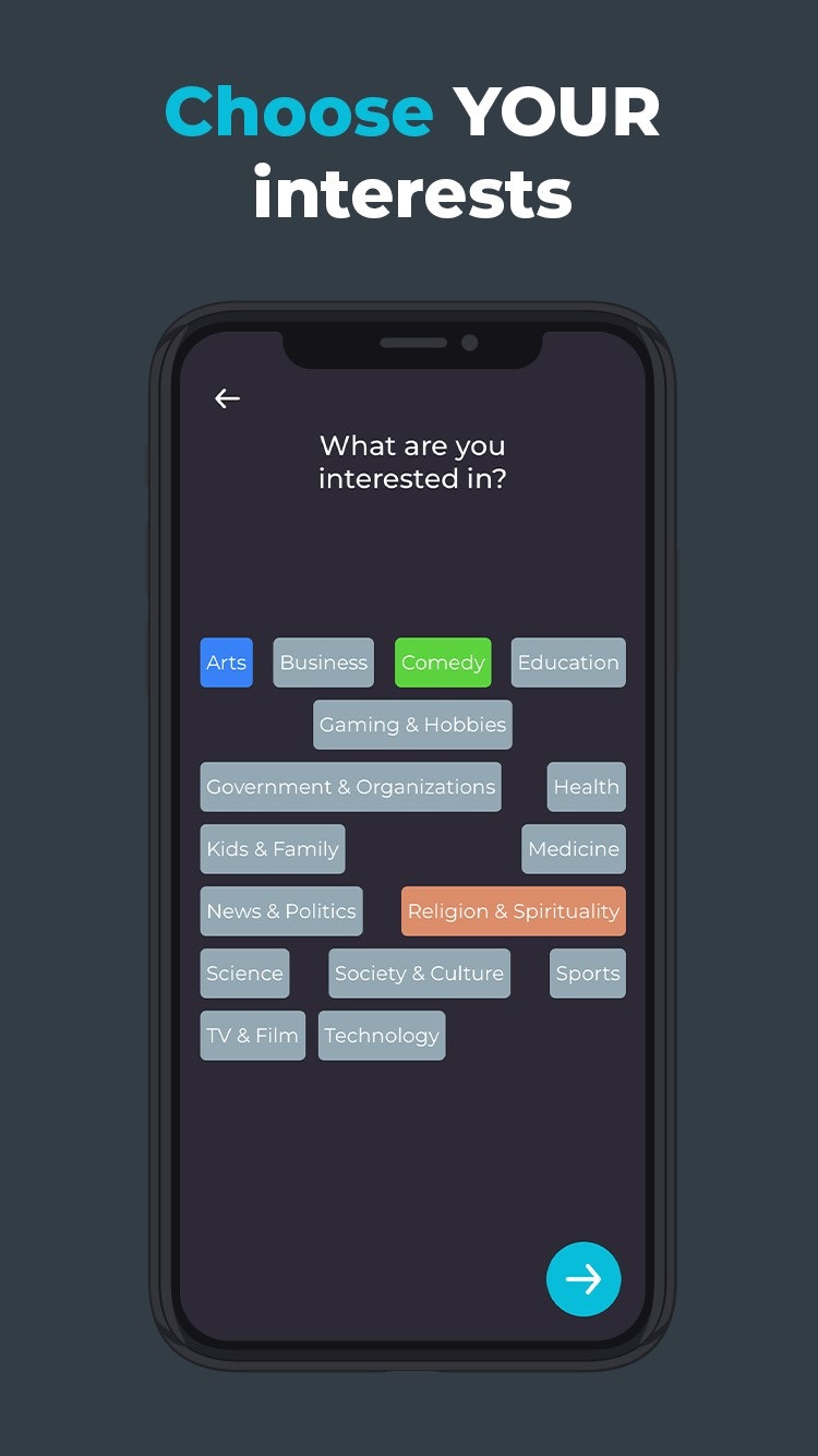 Podeo: Personalized Free Podcasts gallery image