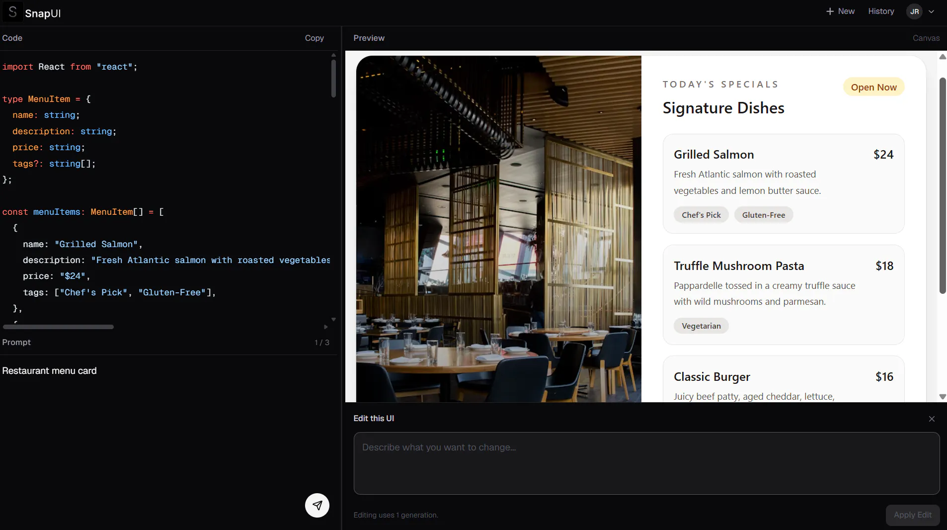 SnapUI — Component Workshop gallery image