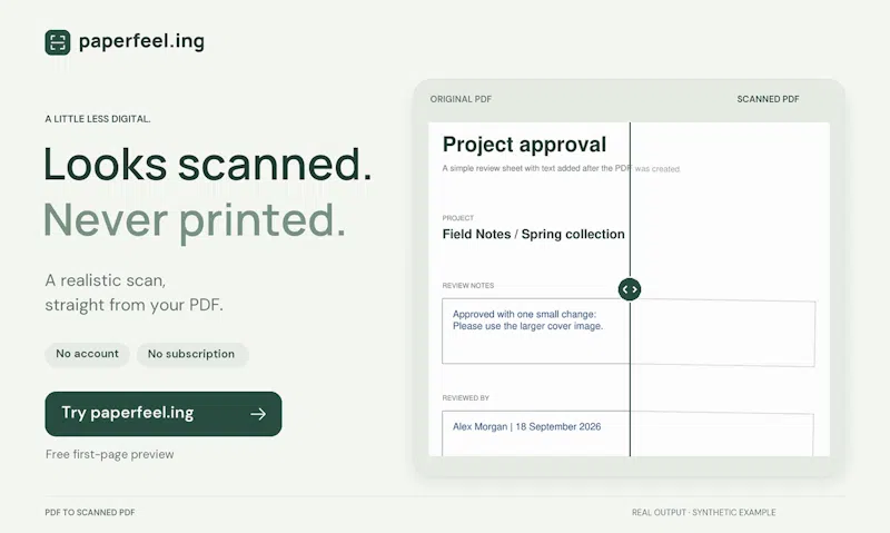 paperfeel.ing screenshot 2