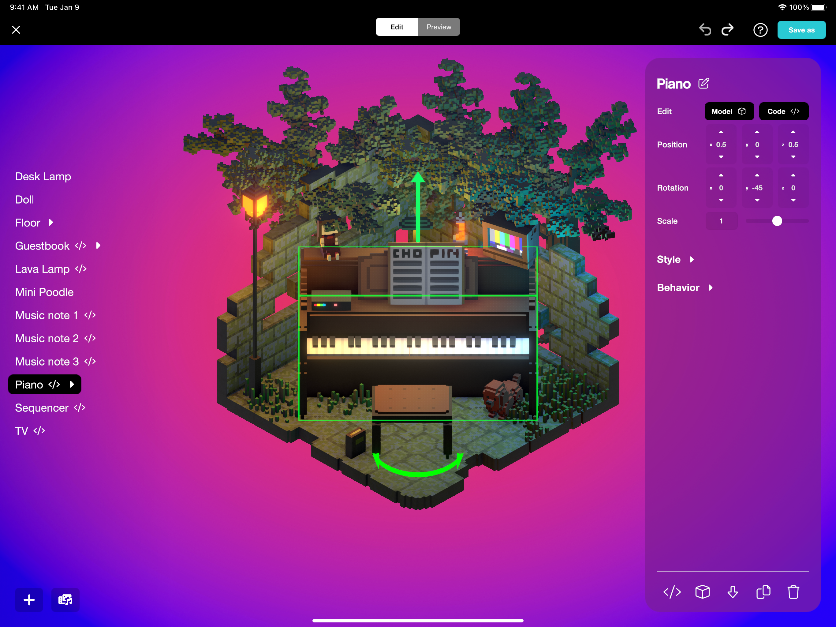 Media Bilik 2.0 - Buat bilik interaktif 3D 4