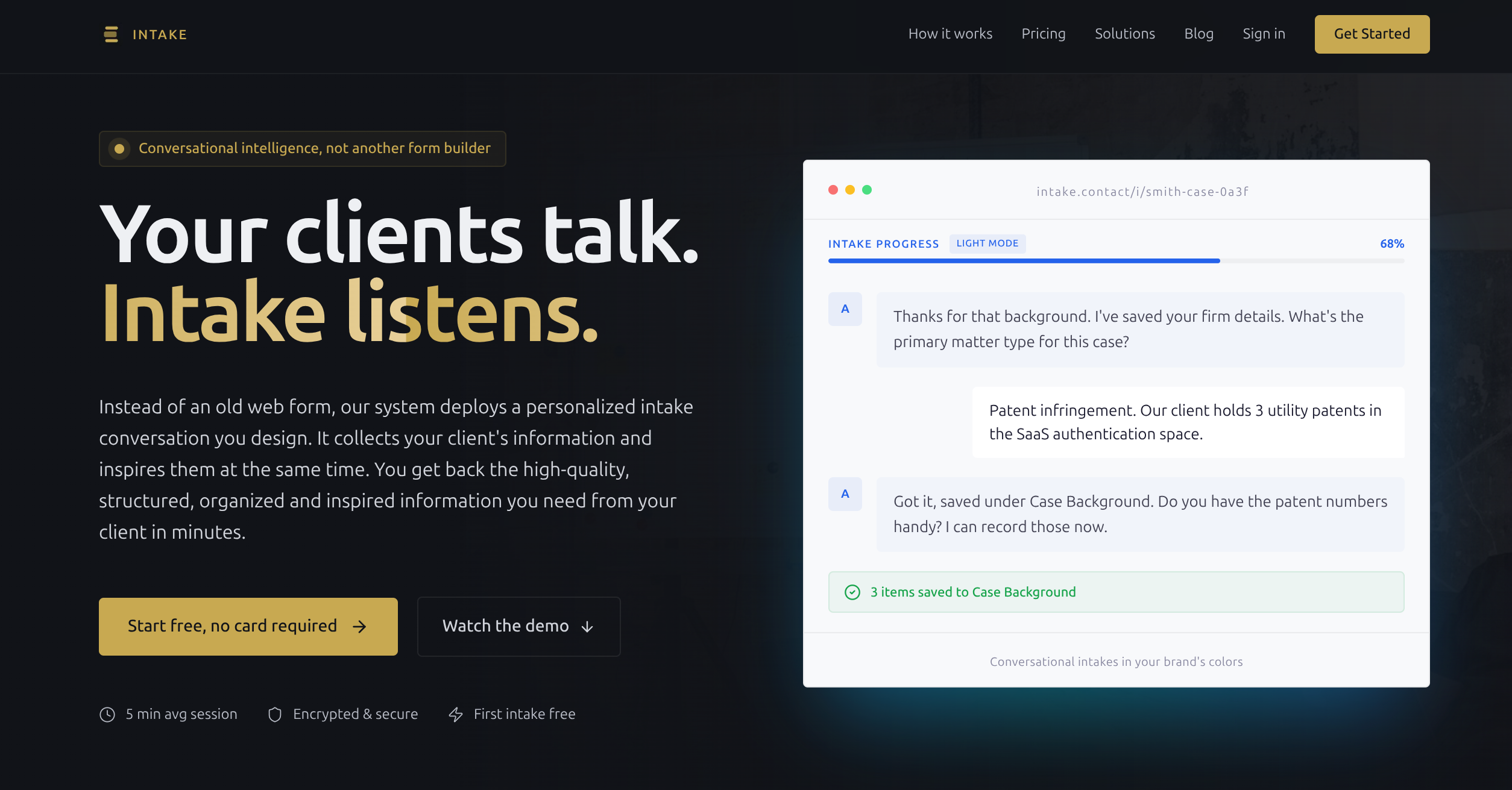 Intake gallery image