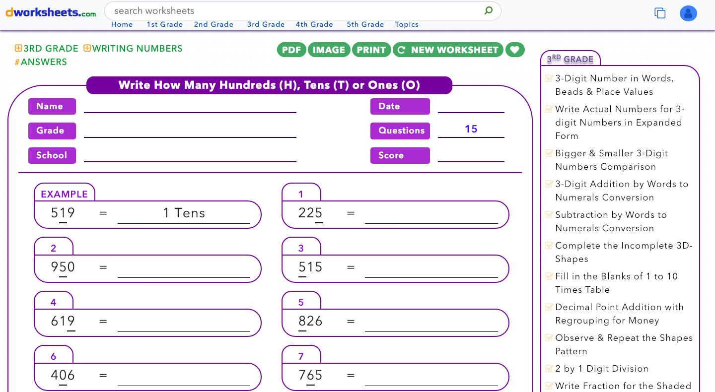 Dworksheets gallery image