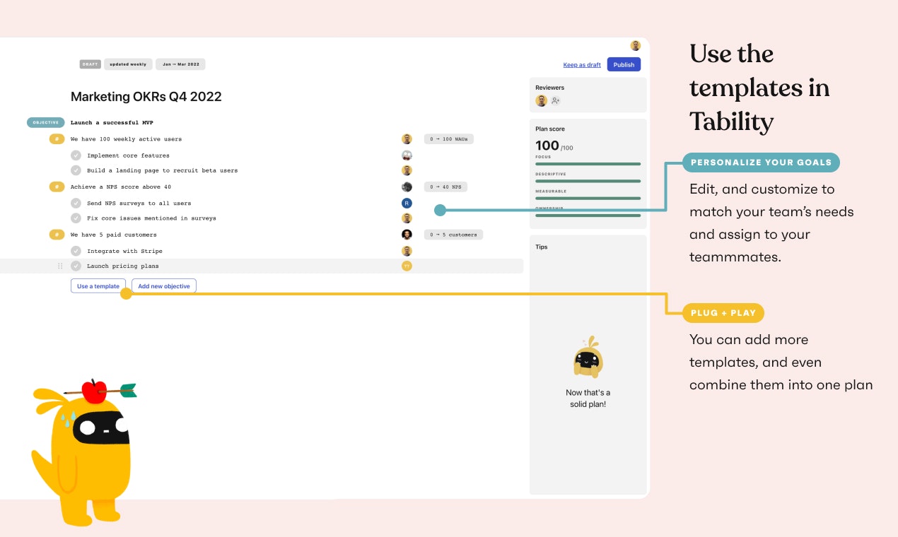 OKRs templates gallery image