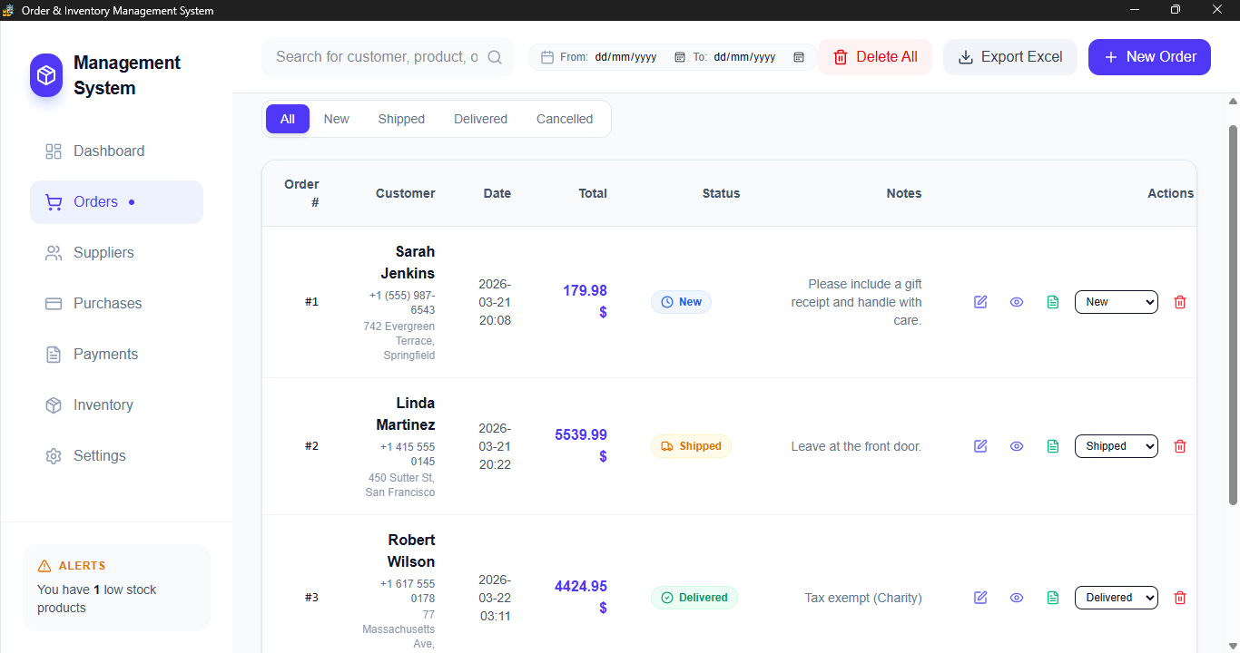 Order and Inventory Management System gallery image