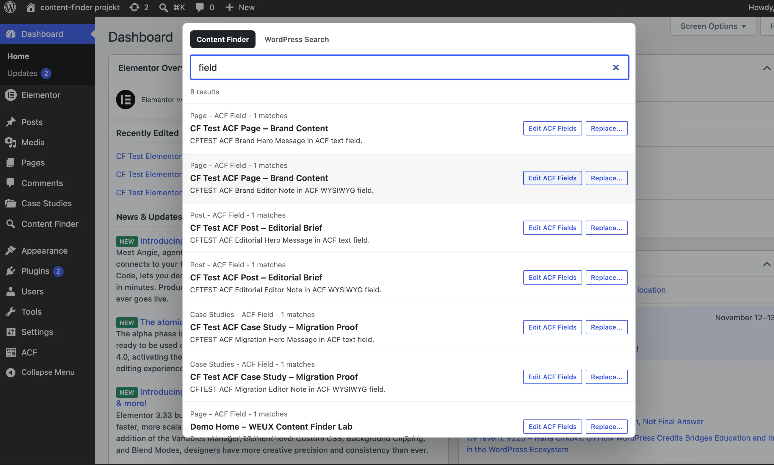 WEUX Content Finder gallery image