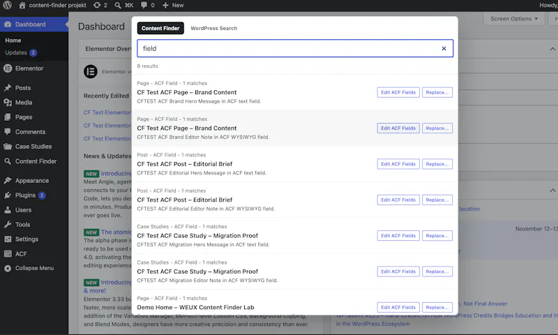 WEUX Content Finder screenshot 2