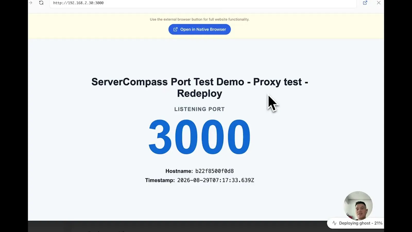 Server Compass 1.42 - Vercel UX + AI MCP screenshot 1 (video preview)