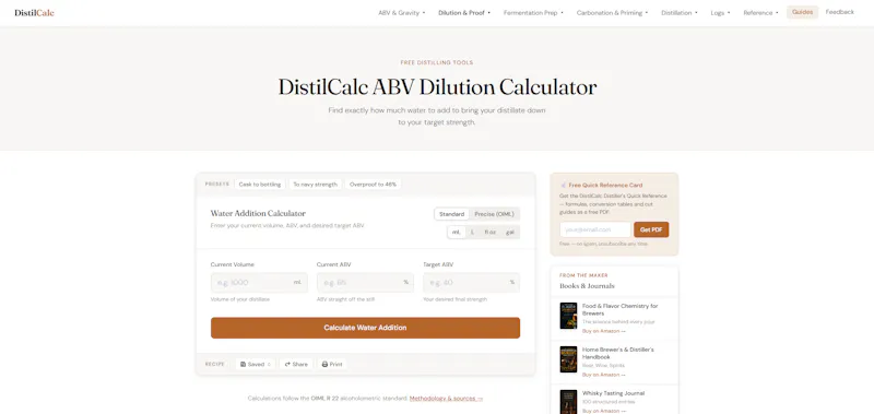 DistilCalc screenshot 2