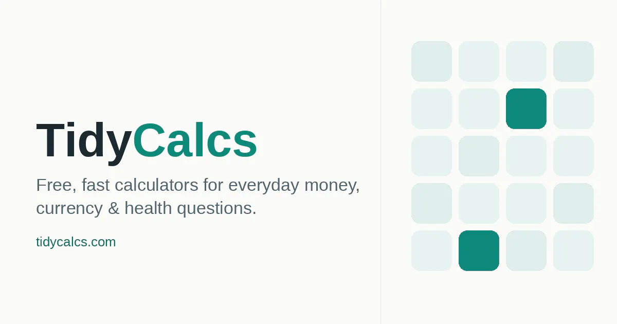 TidyCalcs — Free Online Calculators gallery image