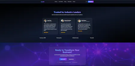 LuxeAI – Premium AI SaaS Landing Page gallery image