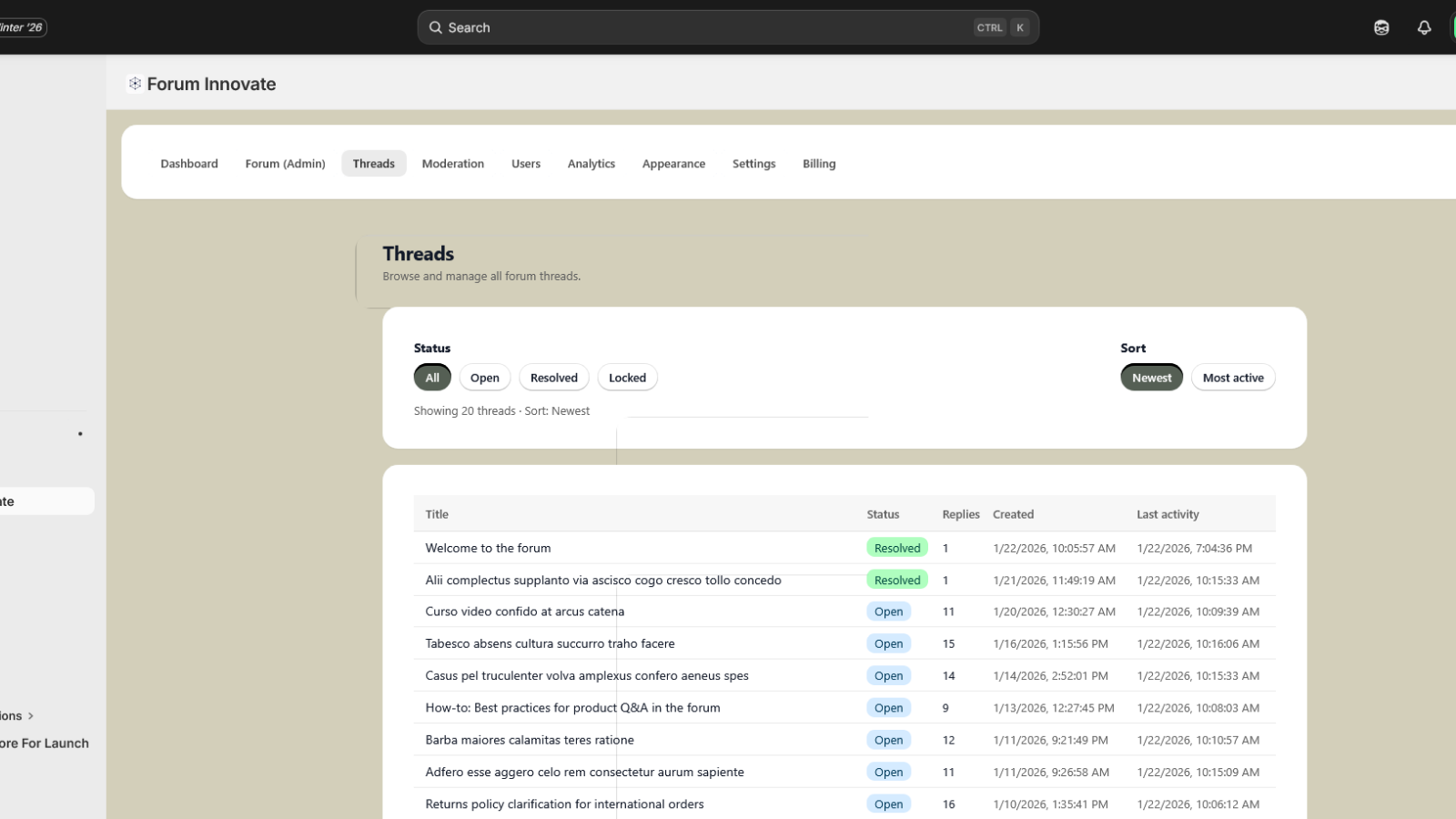 Forum Innovate – Free Plan Shopify Forum gallery image