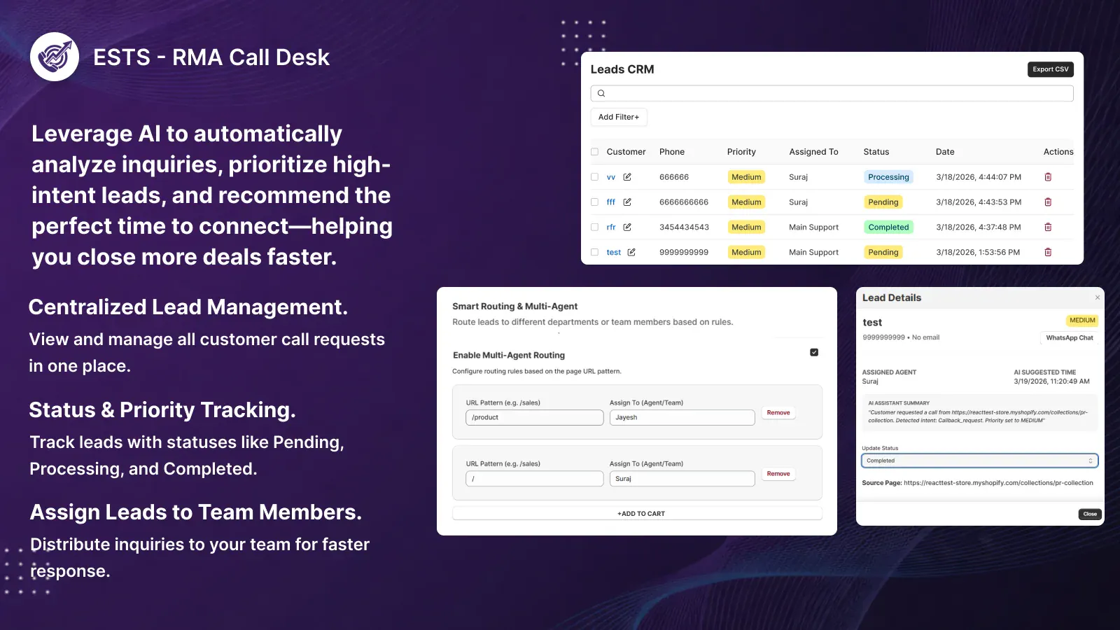 CallDesk AI for Shopify screenshot 4