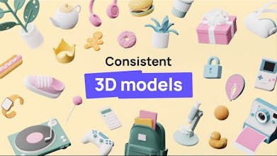 Une collection de modèles 3D FBX présentant des symboles financiers pour l&rsquo;animation numérique et la conception graphique.