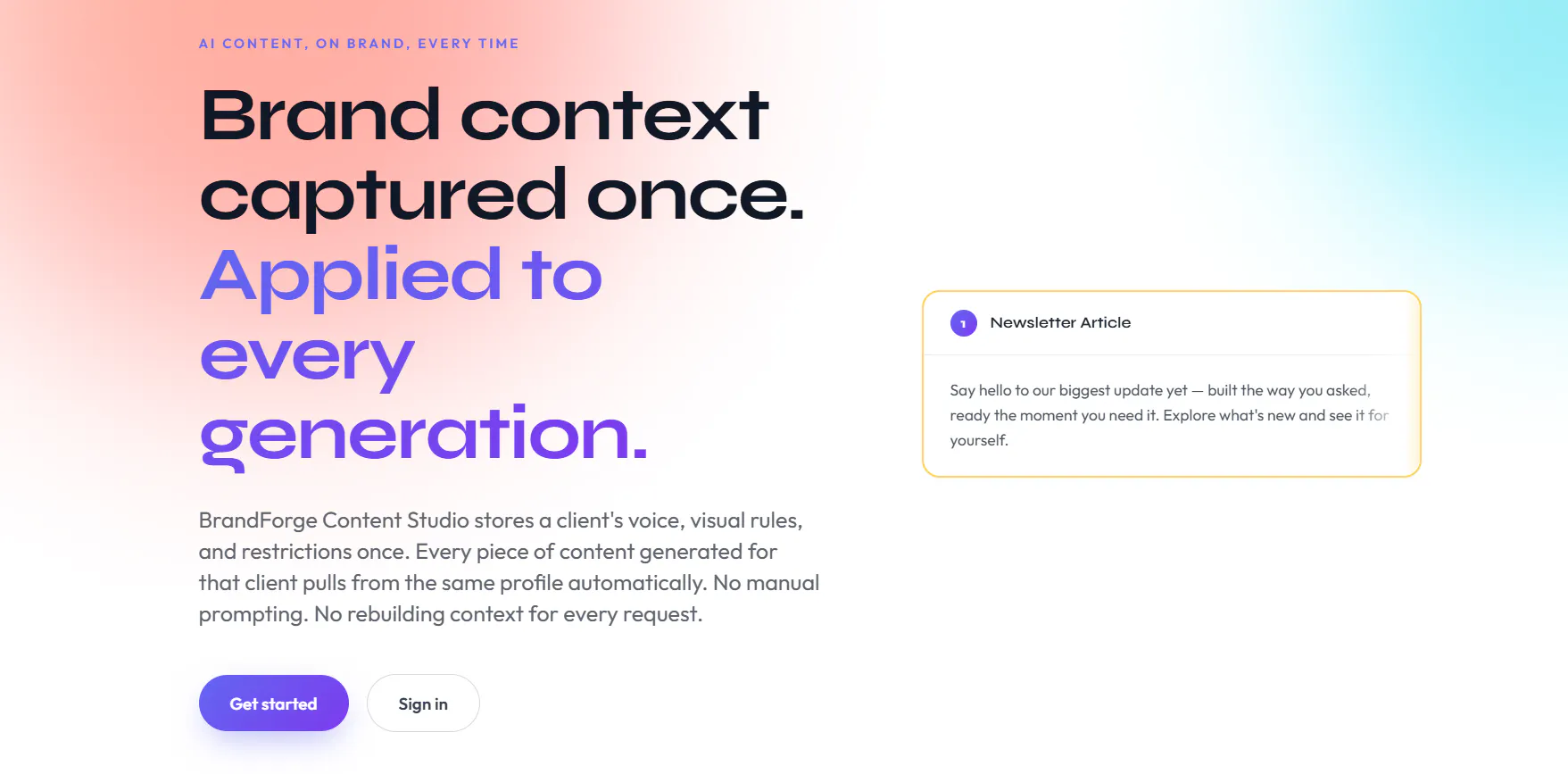 BrandForge Content Studio gallery image