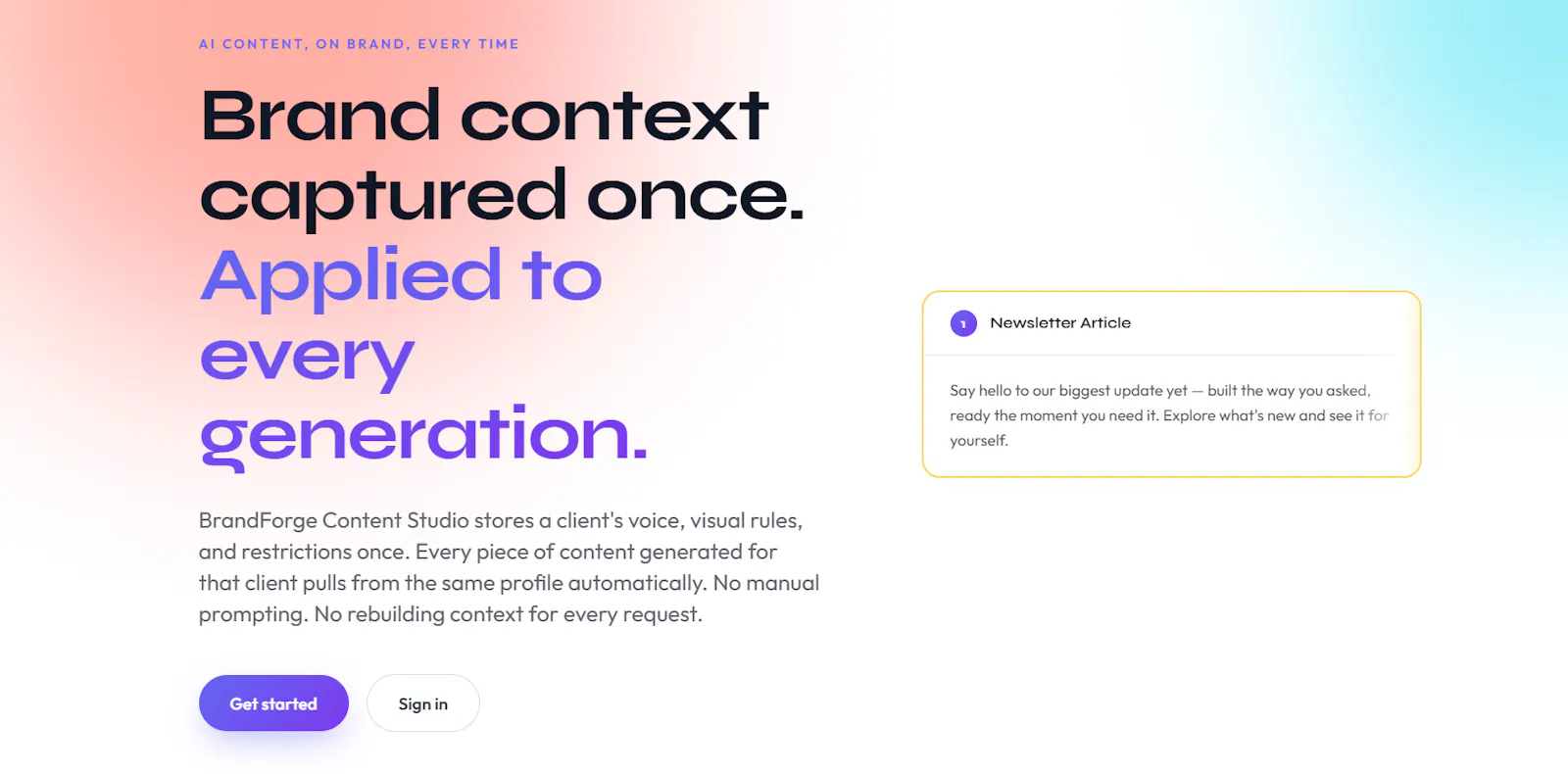 BrandForge Content Studio screenshot 1