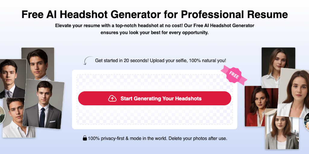 Free AI Headshot Generator | Supawork AI