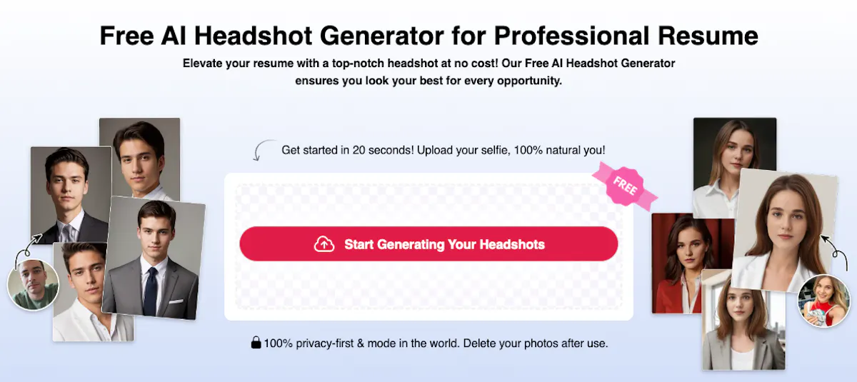 Free AI Headshot Generator | Supawork AI