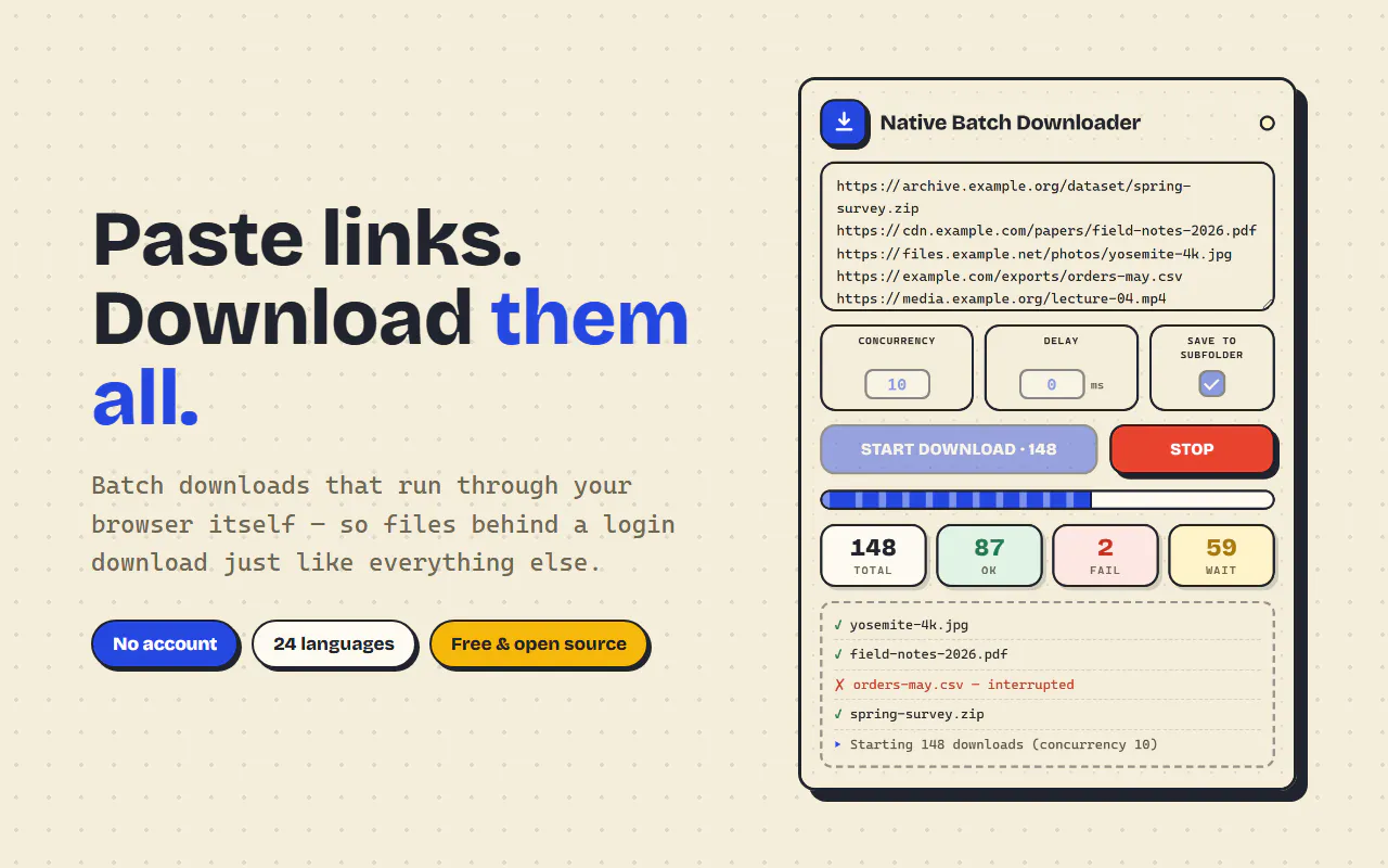 Native Batch Downloader gallery image