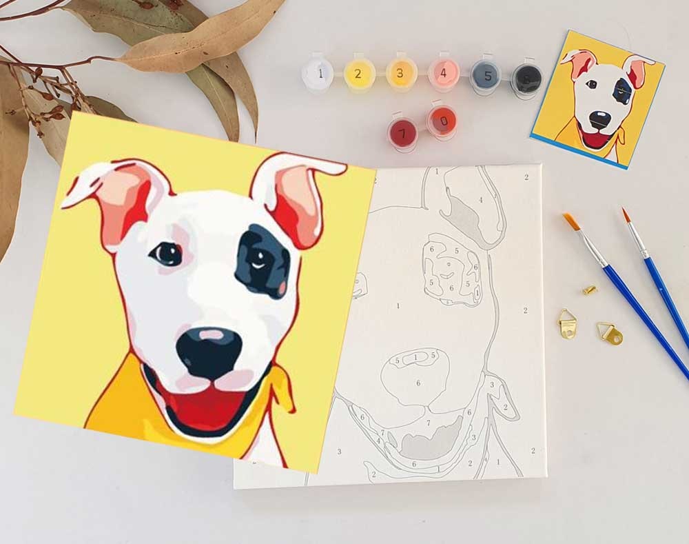 Die Freude, Hunde nach Zahlen zu malen - Gemälde, Kunst, Design Medien 4