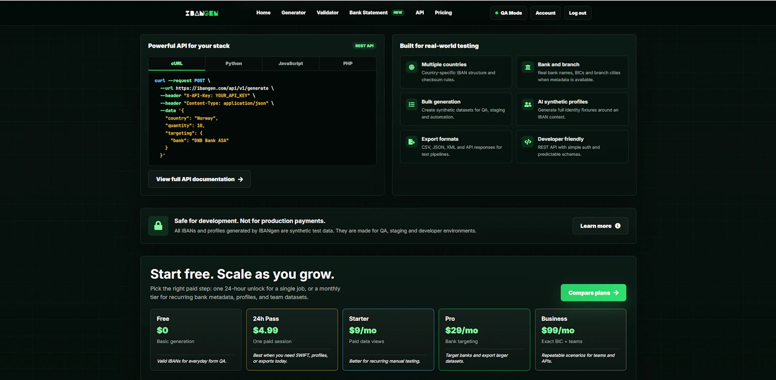 IBANgen screenshot 2