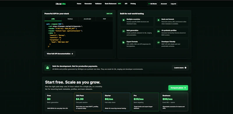 IBANgen screenshot 2