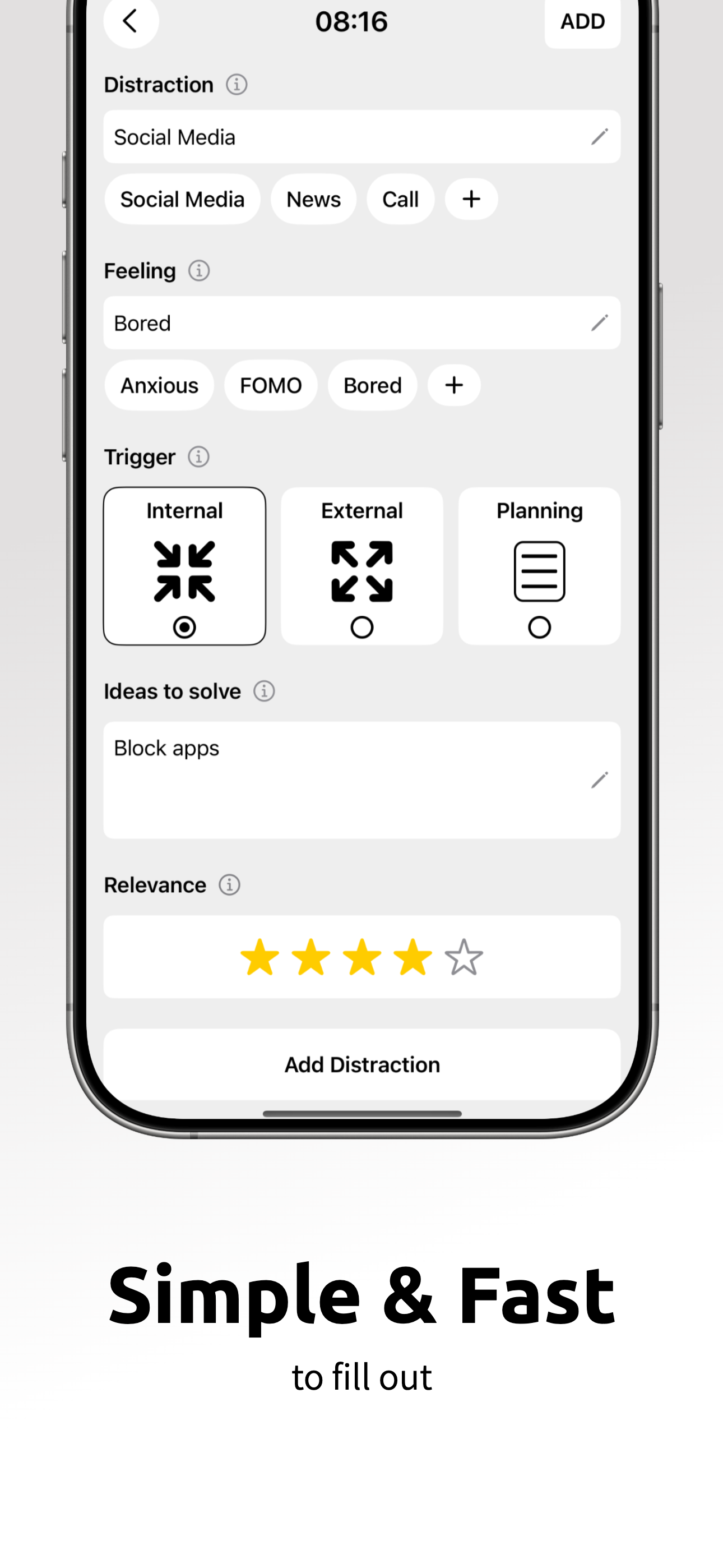 Distrack - Distraction Tracker gallery image