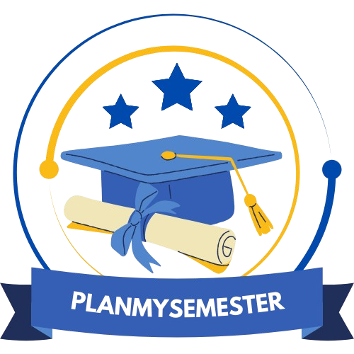 PlanMySemester - Powered by AI - Product Hunt launch logo and brand identity