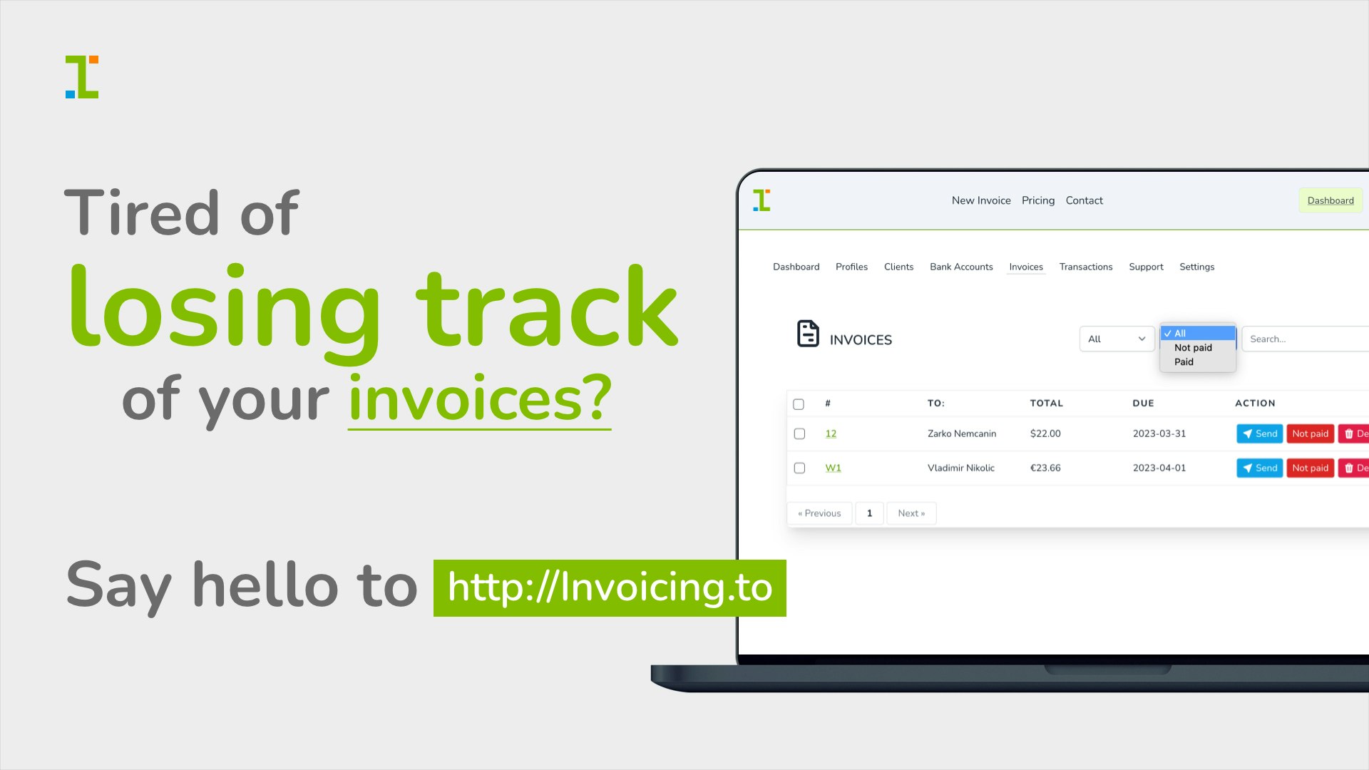 Media Invoicing.to - Penyelesaian invois semua-dalam-satu anda, mudah dan hampir percuma 3