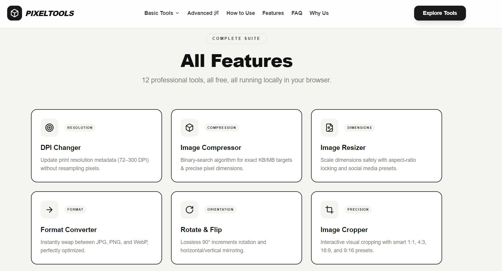 PixelTools7 – Free Online Image Toolkit gallery image