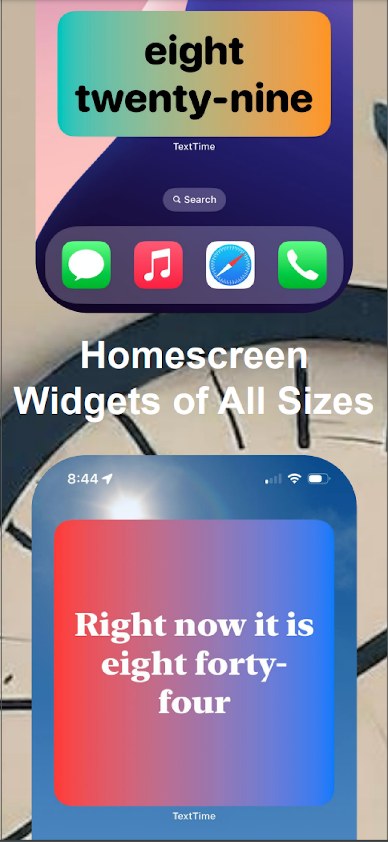 Média Horloge de mots personnalisée - Texttime - Dites le temps différemment.Créez un widget d'horloge de mot personnalisé. 3
