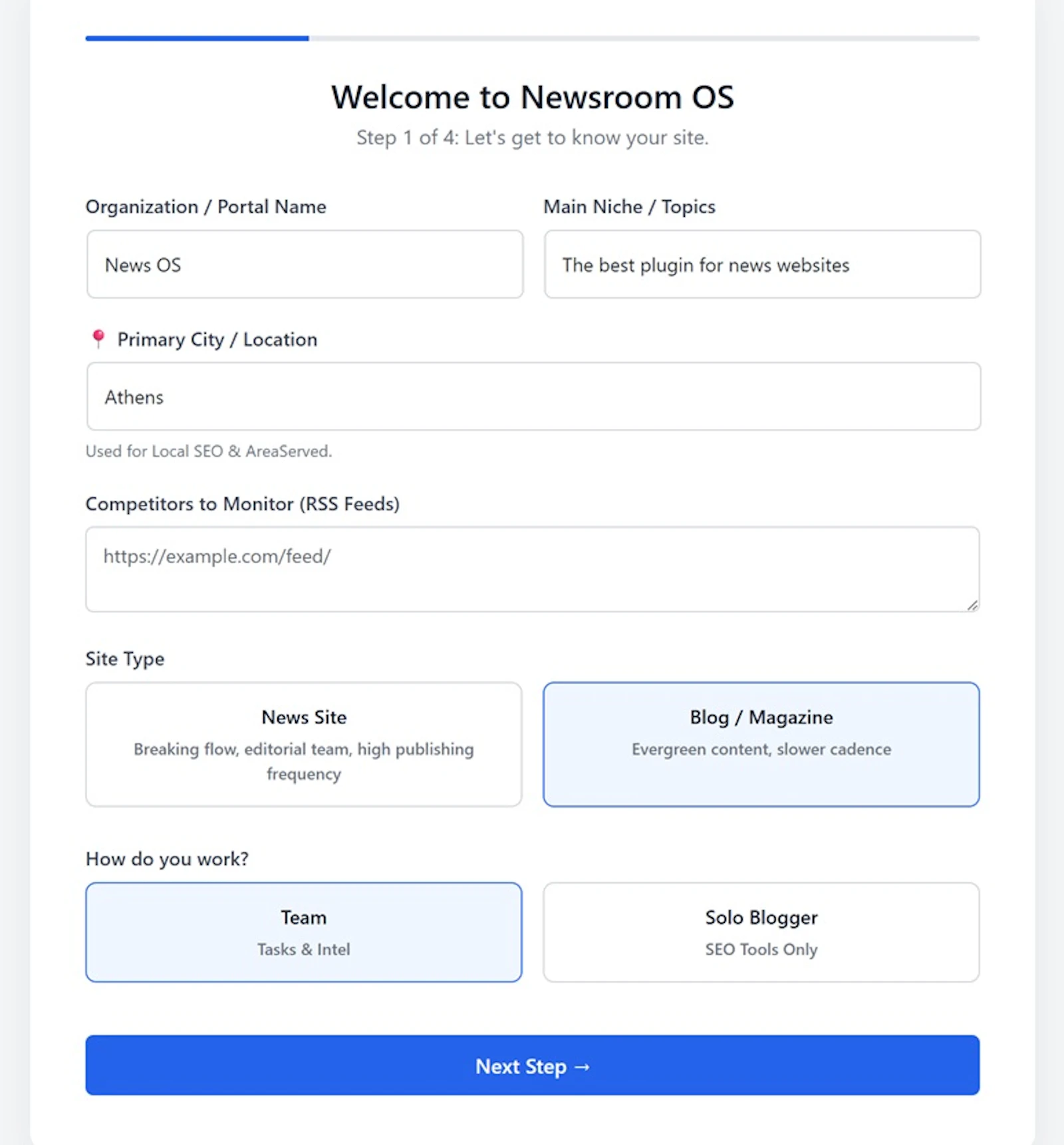 Newsroom OS AI screenshot 2