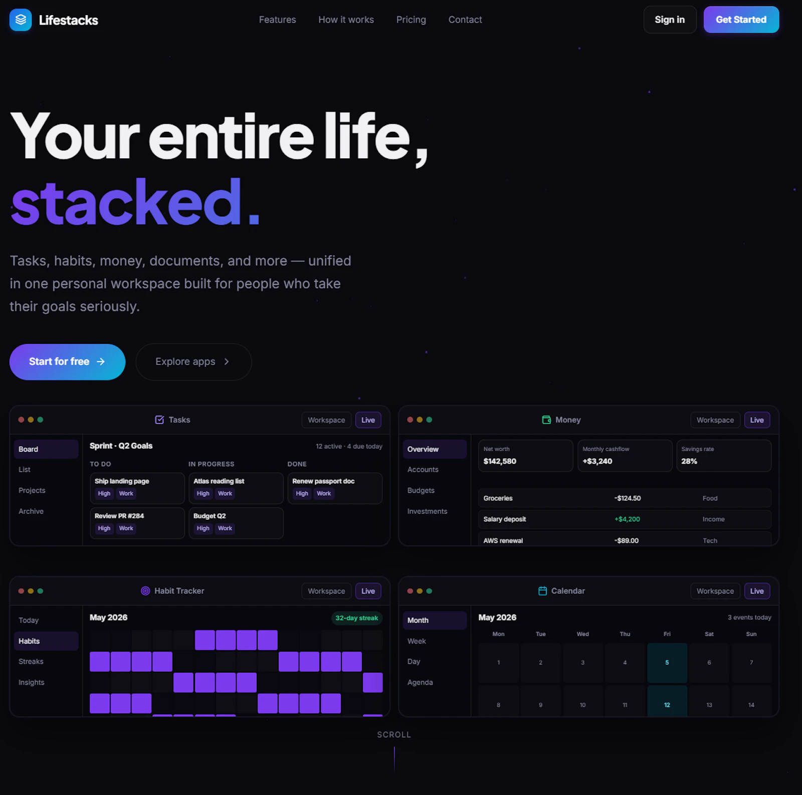Lifestack screenshot 1