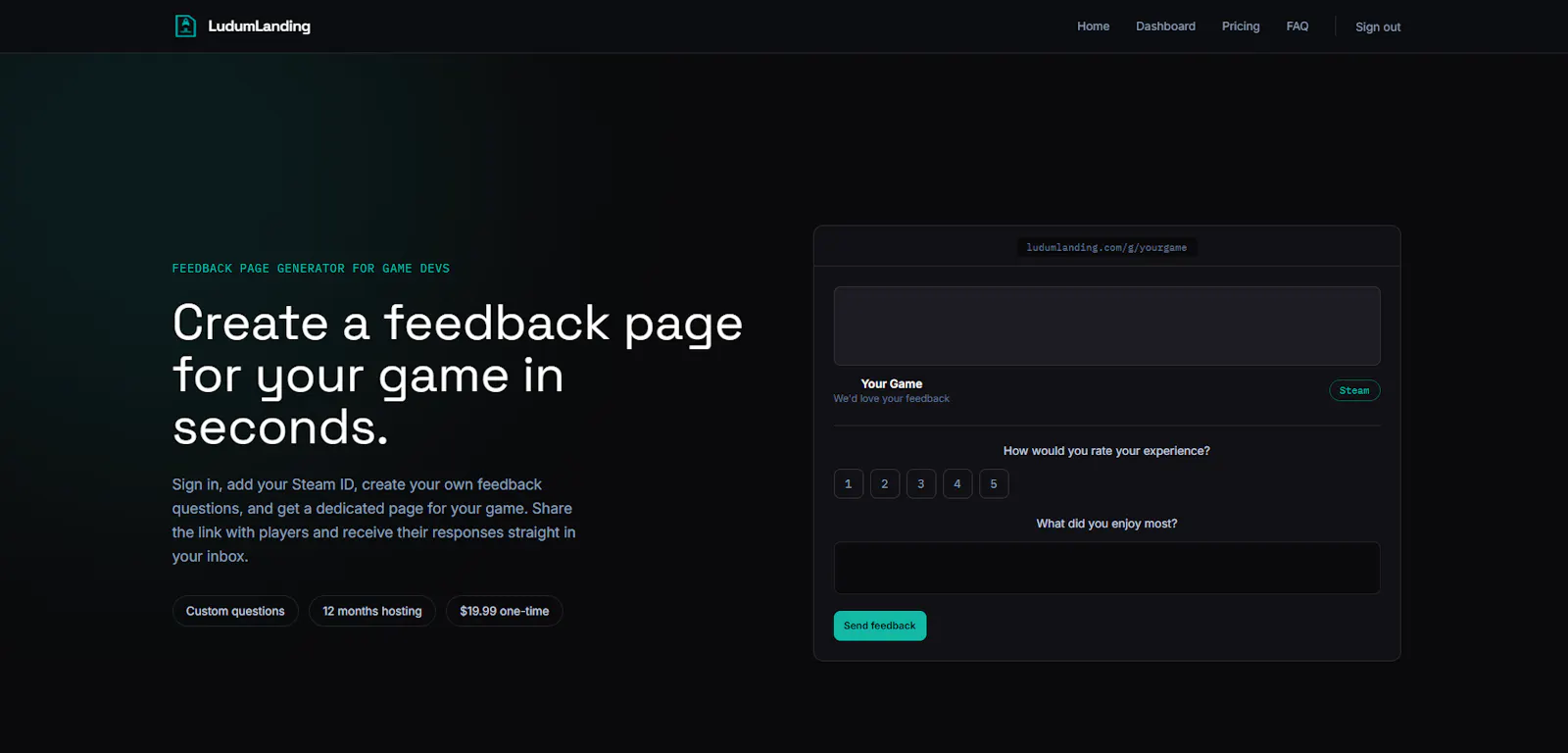 LudumLanding screenshot 2